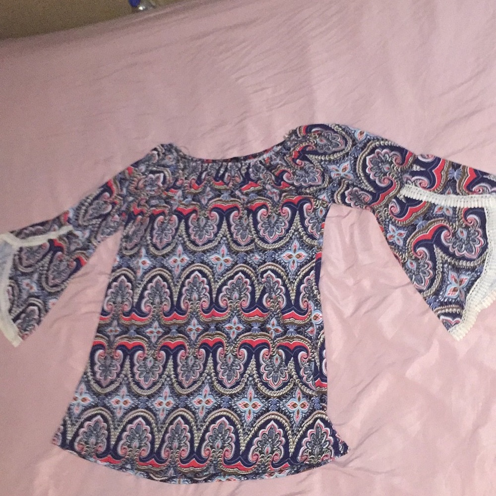 Multi-colored win win tunic.